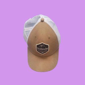 Tan And White Hat by avalanche outdoor supply